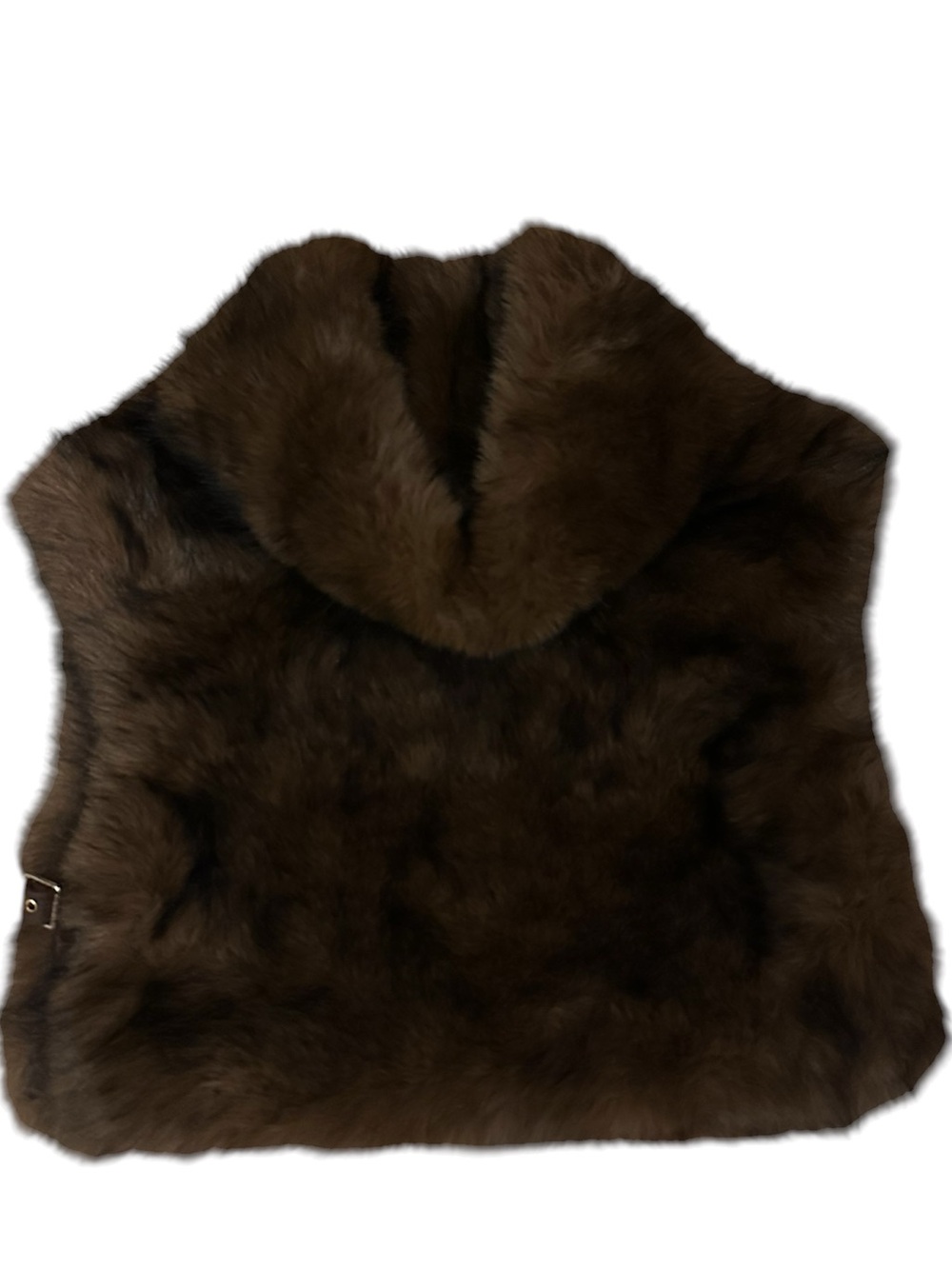 Rachel Zoe Faux mink fur vest, adjustable side buckles, NWT